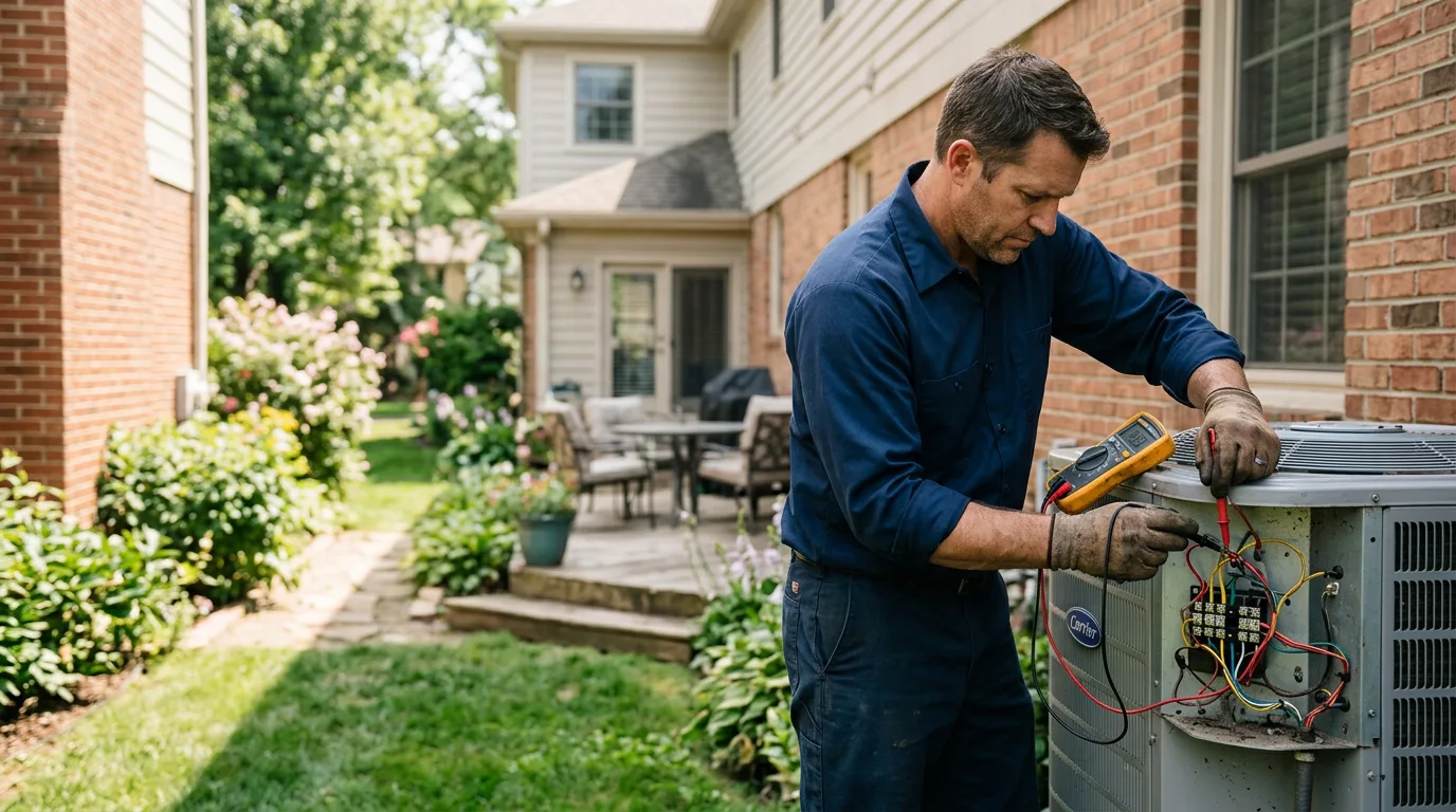 HVAC technician working near Cross Plains, WI